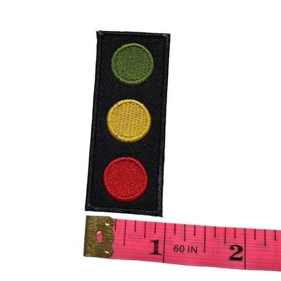 Traffic Light Embroidered Patch - Picture 2 of 4